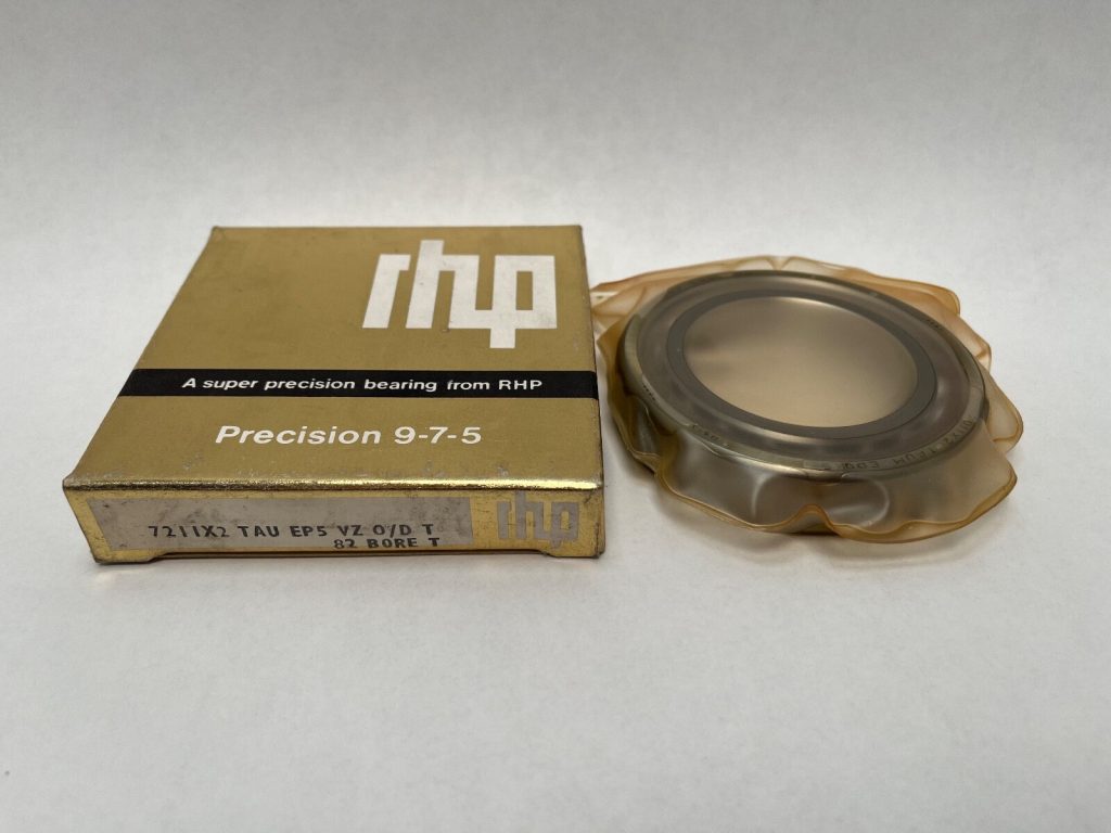 Super Precision Angular Contact Ball Bearing 55x100x21mm 15 Degree Contact Angle ABEC 5 Machined Phenolic Cage Universally Ground Light Preload - ONE Bearing (Half of a Pair)