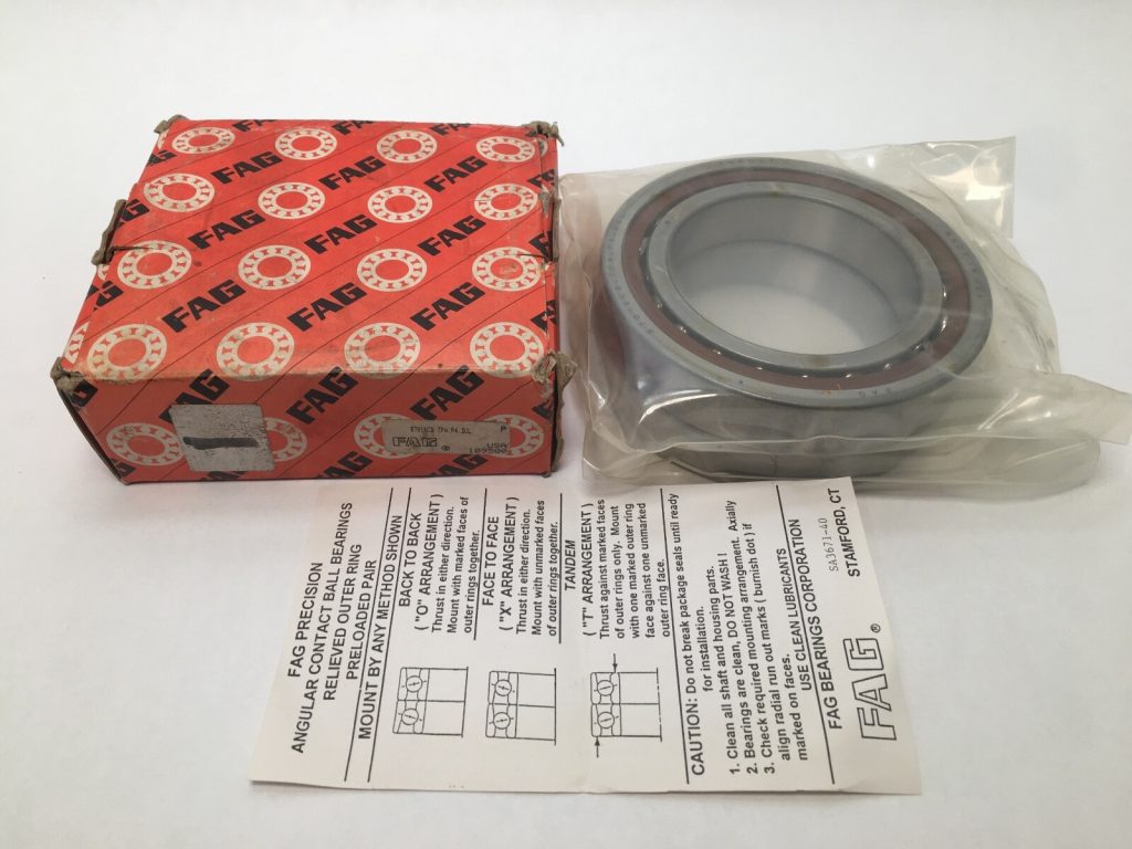 Super-Precision Angular Contact Ball Bearing Set – 80 mm ID, 125 mm OD, 22 mm Width Each, Open, 15° Contact Angle, ABEC 7, Universally Matchable Light Preload, 2 Pcs
