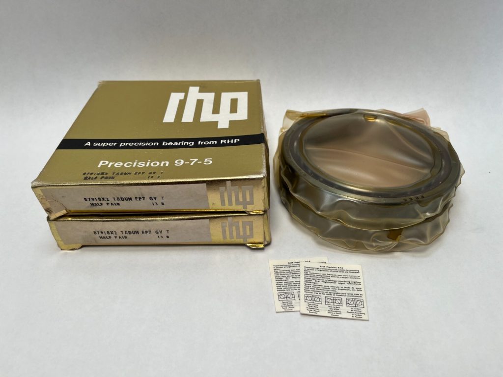 Angular Contact Ball Bearing Matched Pair - Straight Bore, 90 mm ID, 125 mm OD, 18 mm Width, Open, 15° Contact Angle, Medium Preload