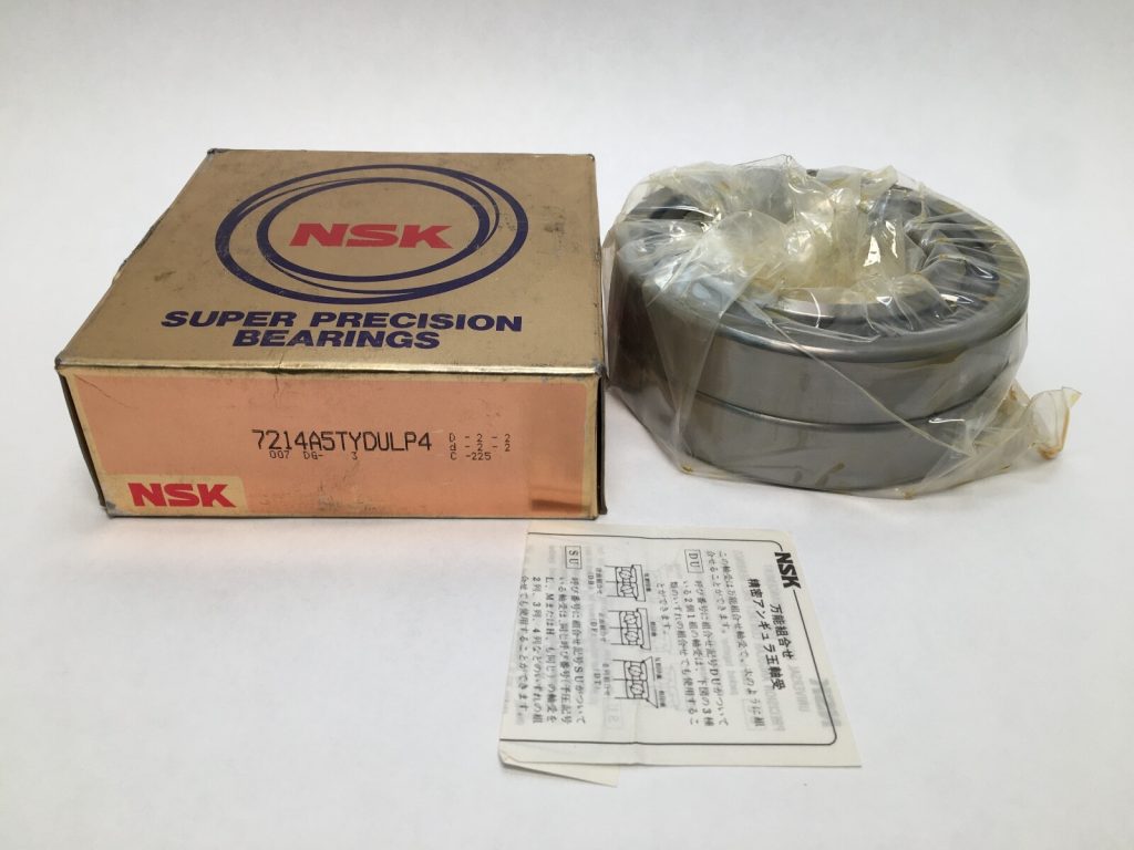 Angular Contact Ball Bearing - 70 mm ID, 125 mm OD, 24 mm Width, Open, 25° Contact Angle, Light Preload, Matched Duplex Pair.