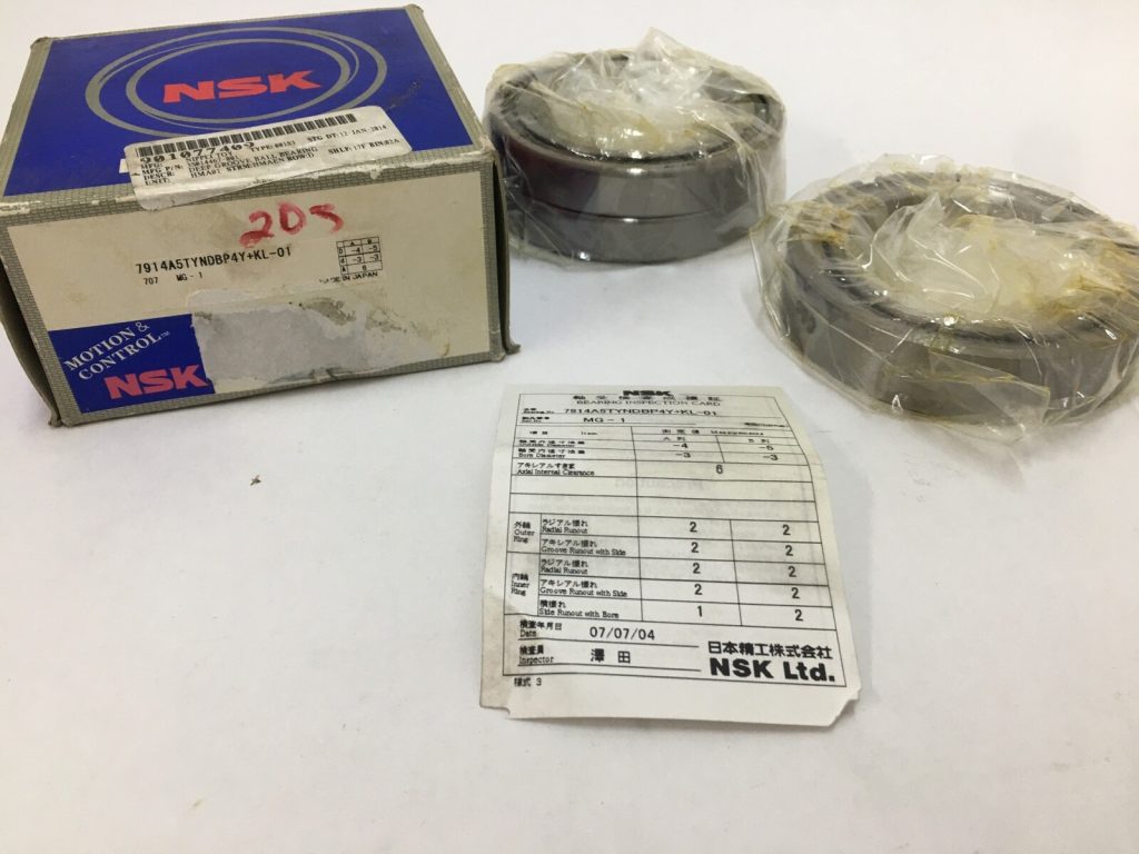 Super Precision Angular Contact Ball Bearing Matched Pair - Straight Bore, 70 mm ID, 100 mm OD, 16 mm Width, Open, 25° Contact Angle, Back-to-Back, Polyamide Cage