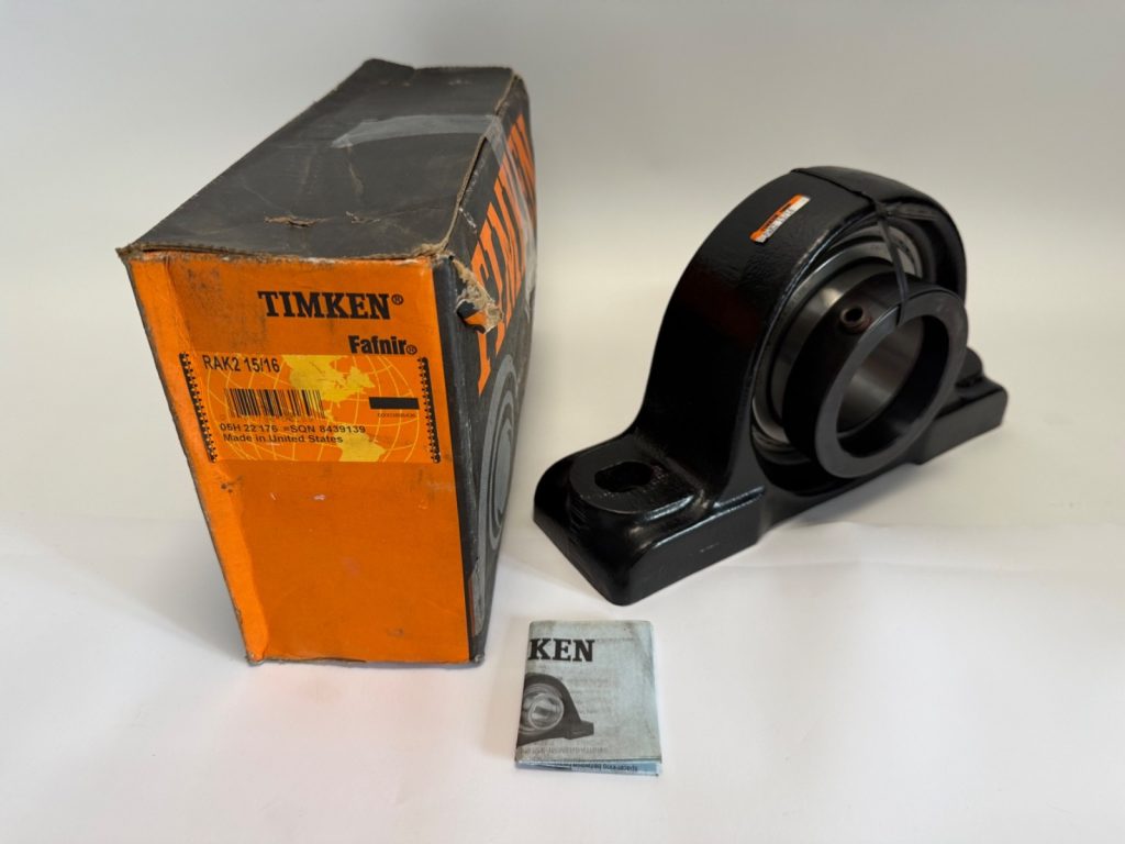 Two-Bolt Pillow Block Ball Bearing Unit, 2-15/16 in Bore, Eccentric Locking Collar, Cast Iron Housing, Non-Expansion