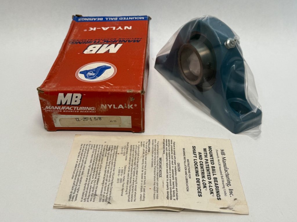 2-Bolt Low-Backing Pillow Block Ball Bearing Unit, 1-5/8 in Bore, Spring Locking, Self-Aligning, Cast Iron