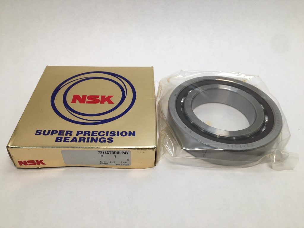 Super Precision Angular Contact Ball Bearing 75 x 125 x 24 mm 15 Degree Light Preload Phenolic Cage P4