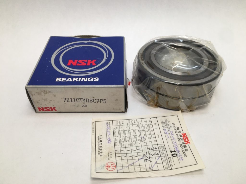 Angular Contact Ball Bearing Matched Pair - 55 mm ID, 100 mm OD, 21 mm Width Each, Open, 15° Contact Angle, Back-To-Back Duplex, ABEC 5