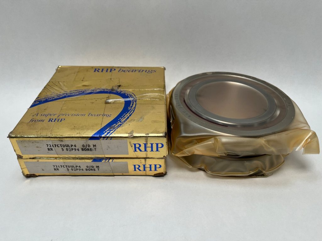 Angular Contact Ball Bearing Matched Pair - Straight Bore, 85 mm ID, 150 mm OD, 28 mm Width, Open, 15° Contact Angle, Light Preload