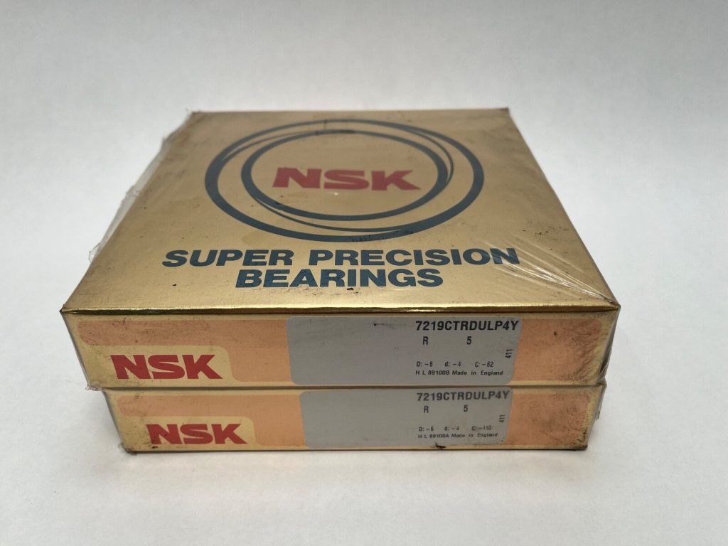 Super Precision Angular Contact Bearing — 95 mm ID, 170 mm OD, 32 mm Width, Open, 15° Contact Angle, Light Preload, 2 Pcs