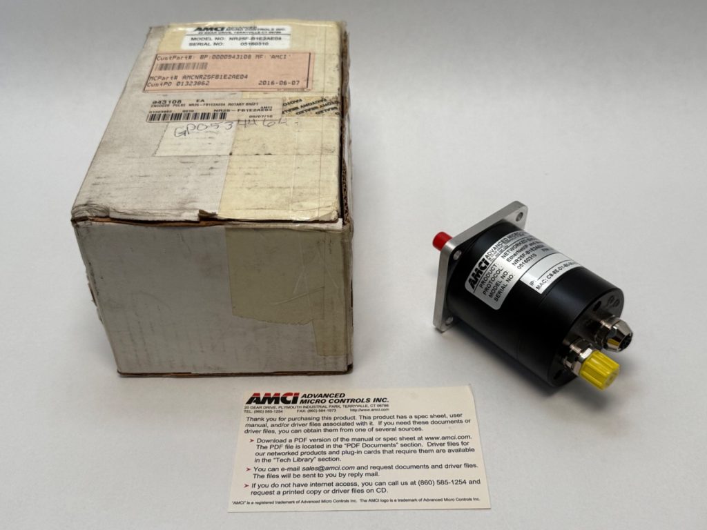 Networked Absolute Multi-Turn Rotary Encoder, 28-Bit (65,536 Counts/Turn x 4,096 Turns), EtherNet/IP & Modbus TCP, 3/8 in Solid Shaft, 2.65 in Square Flange, IP67