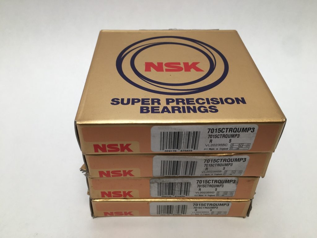 Super Precision Angular Contact Ball Bearing - 75 mm ID, 115 mm OD, 20 mm Width, Open, 15° Contact Angle, Medium Preload, Matched Quad Set