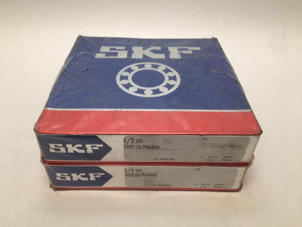 Super-Precision Angular Contact Ball Bearings - 110 mm ID, 170 mm OD, 28 mm Width, Open, 15° Contact Angle, Light Preload, P4A, Set of 2