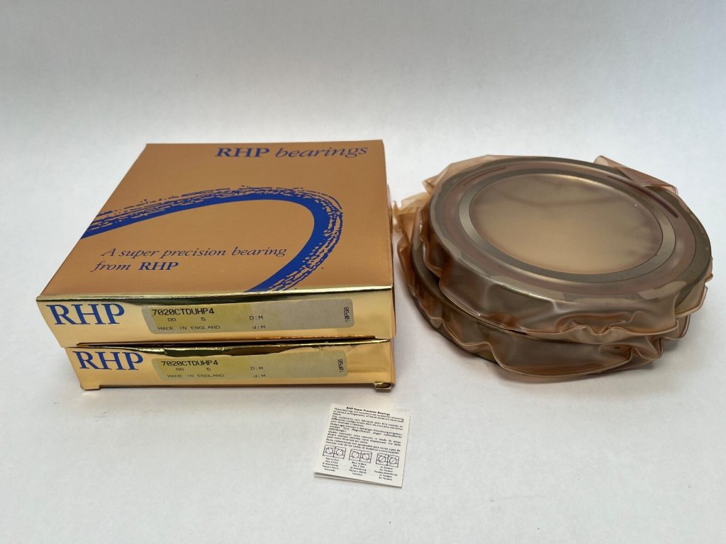 Super Precision Angular Contact Ball Bearing - Straight Bore, 100 mm ID, 150 mm OD, 24 mm Width, Open, 15° Contact Angle, Phenolic Cage, Duplex Universal Heavy Preload Pair