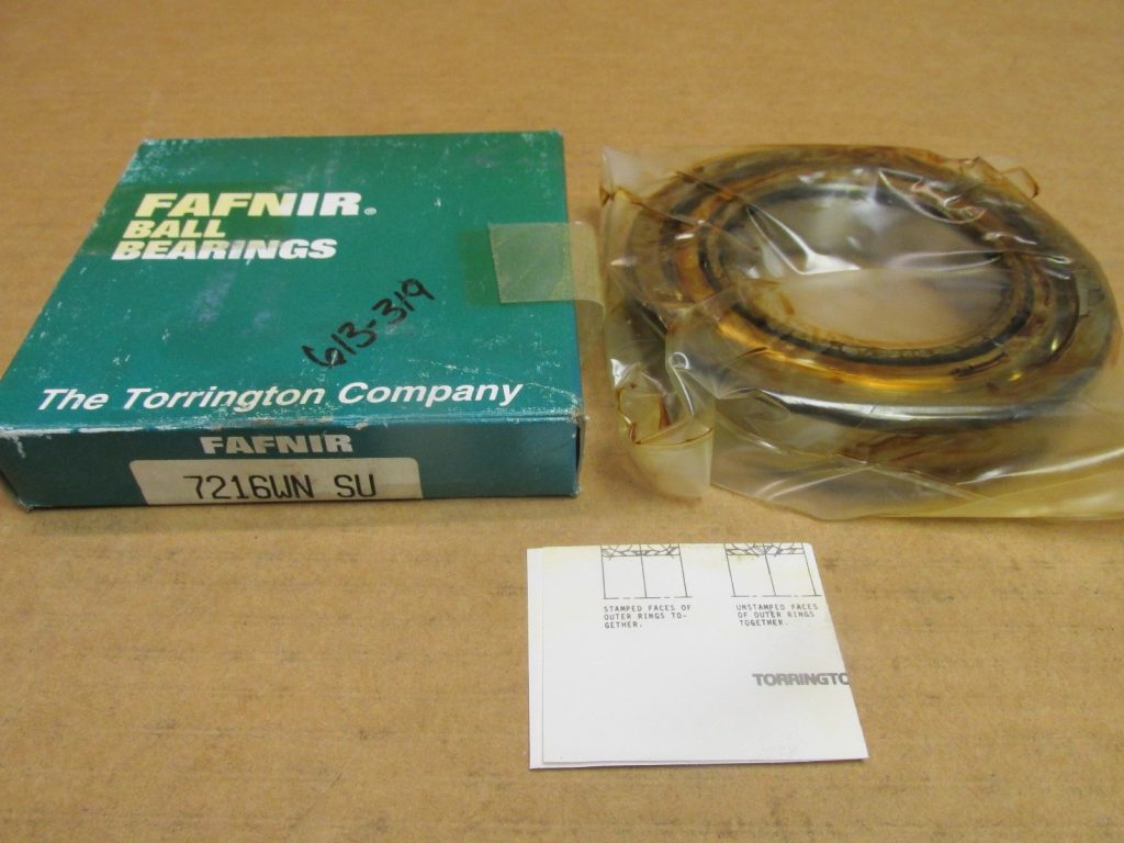 Angular Contact Ball Bearing - 80 mm ID, 140 mm OD, 26 mm Width, Open, 40° Contact Angle, Machined Brass Cage, Universal Matching
