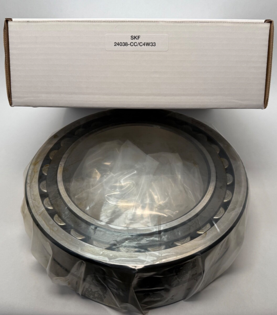 Double-Row Spherical Roller Bearing 190 x 290 x 100 mm, Straight Bore, Pressed Steel Cage, C4 Clearance, W33 Lubrication Groove and Three Holes