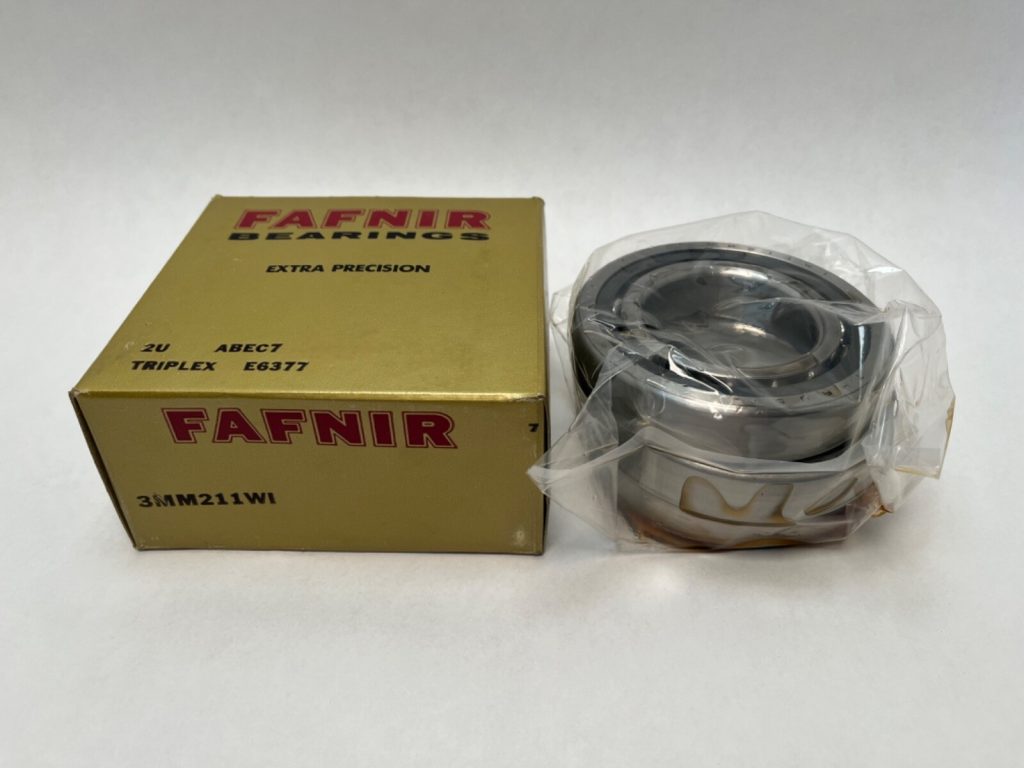Super Precision Angular Contact Ball Bearing Triplex Set, 3 Pcs - 55 mm ID, 100 mm OD, 21 mm Width, 63 mm Total, 25° Contact Angle, Light Preload, Phenolic Cage, P4S