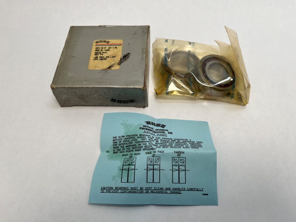 Super-Precision Angular Contact Ball Bearing 20x42x12 mm 15° P4 Light Preload Duplex Pair