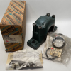 Split Cast Iron Pillow Block Housing, SAF-XT 515 Series, 2-7/16 in or 2-1/2 in Shaft, 3-1/4 in Base to Bore Centreline, 9-1/2 in Bolt Centres, Two-Bolt Base — Housing and Seals Only, No Bearing or Adapter