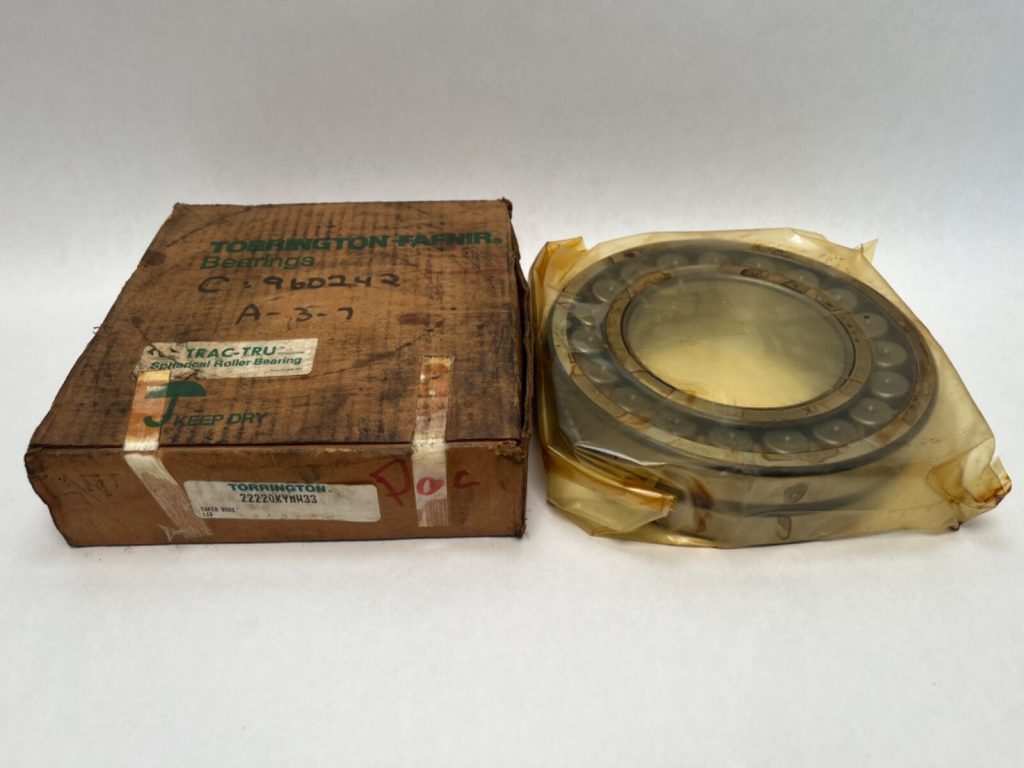Double-Row Spherical Roller Bearing 100x180x46 mm 1:12 Taper Bore Machined Brass Cage W33 Lube Groove