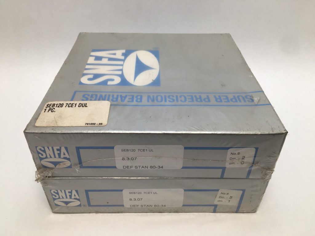 Super Precision Angular Contact Ball Bearing Matched Pair 120 x 165 x 22 mm, 15° Contact Angle, ABEC 7 Class, Extra-Thin 719 Section, Duplex Light Preload, 2 Pieces
