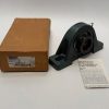 Two-Bolt Pillow Block Ball Bearing Unit, 1-7/16 in Bore, Eccentric Collar Locking, Triple-Lip Contact Seals with Flingers, Cast Iron