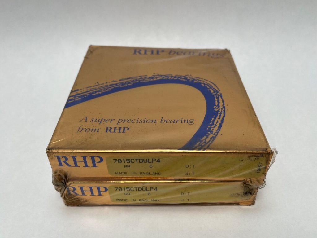 Super Precision Angular Contact Ball Bearing - 75 mm ID, 115 mm OD, 20 mm Width, Open, 15° Contact Angle, Phenolic Cage, Duplex Universal Light Preload Pair