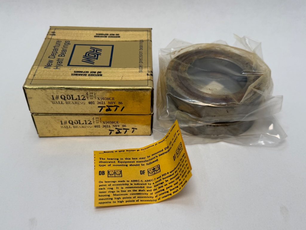 Angular Contact Ball Bearing Matched Tandem Pair DT 60x95x18mm 15 Degree