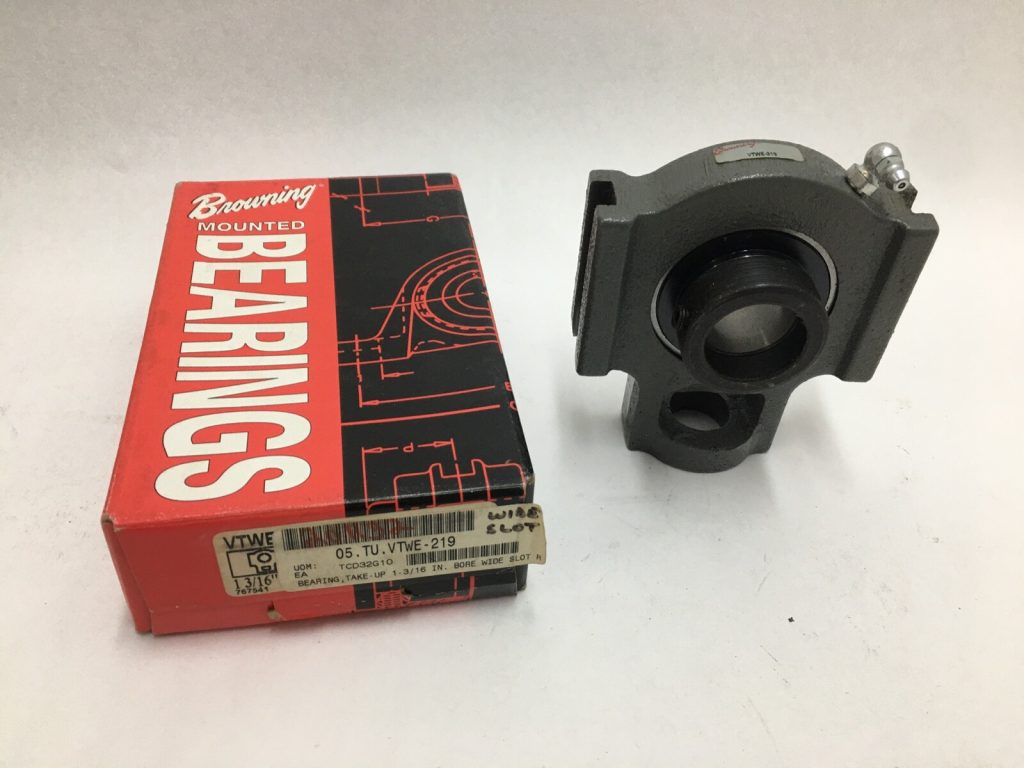 Wide Slot Take-Up Ball Bearing Unit 1-3/16" Bore, Eccentric Locking Collar, Block Only