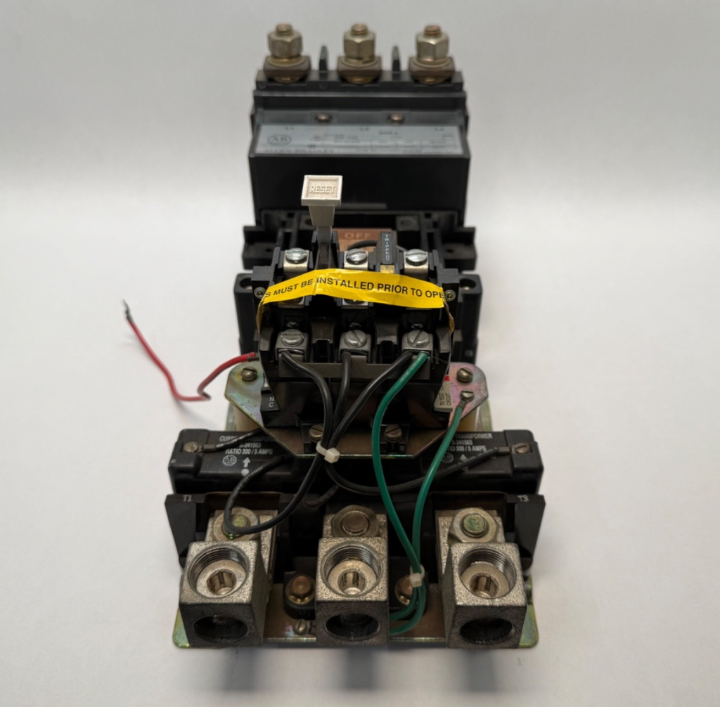 NEMA Size 5 Full-Voltage Non-Reversing Magnetic Motor Starter, 270 A, 600 V AC, 120 V Coil, Open Type, Eutectic Alloy Overload
