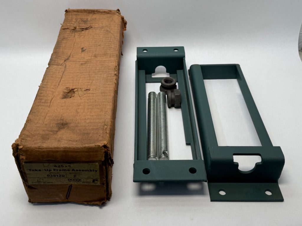 Narrow Slot Take-Up Frame Assembly — 5 in Travel, Pair of Frames Only (No Bearing Included)