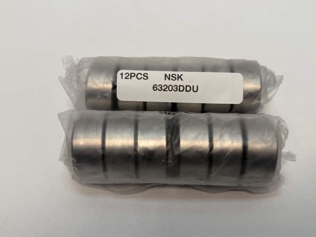 Wide Cartridge Deep Groove Ball Bearings 17 x 40 x 11/16 in, Contact Rubber Seals Both Sides, 12 Pcs Lot