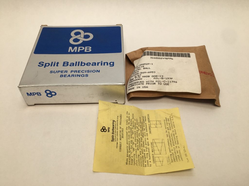 Precision Angular Contact Ball Bearing 40x62x12 mm, Machined Copper-Alloy Cage, Matched Duplex Pair - ISO 7908 / 71908 Envelope