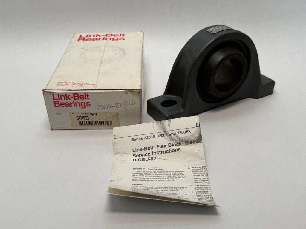 Two-Bolt Pillow Block with Self-Lubricating Carbon-Graphite Sleeve Bearing, 1-15/16 in Bore, Rated to 700 °F, No Grease Required