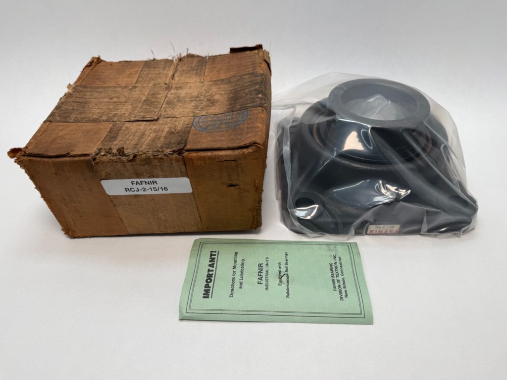 Four-Bolt Square Flange Mount Bearing Unit, 2-15/16" Bore, Eccentric Locking Collar, Cast Iron, Non-Expansion