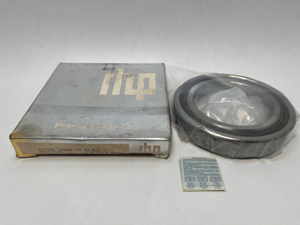 Super-Precision Angular Contact Ball Bearing - Straight Bore, 90 mm ID, 140 mm OD, 24 mm Width, Open, 15° Contact Angle, Phenolic Cage, Medium Preload, Duplex Ground, ABEC 9