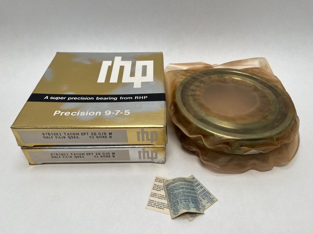 Matched Duplex Pair Angular Contact Ball Bearings 90x140x24 mm 15° Medium Preload ABEC 7