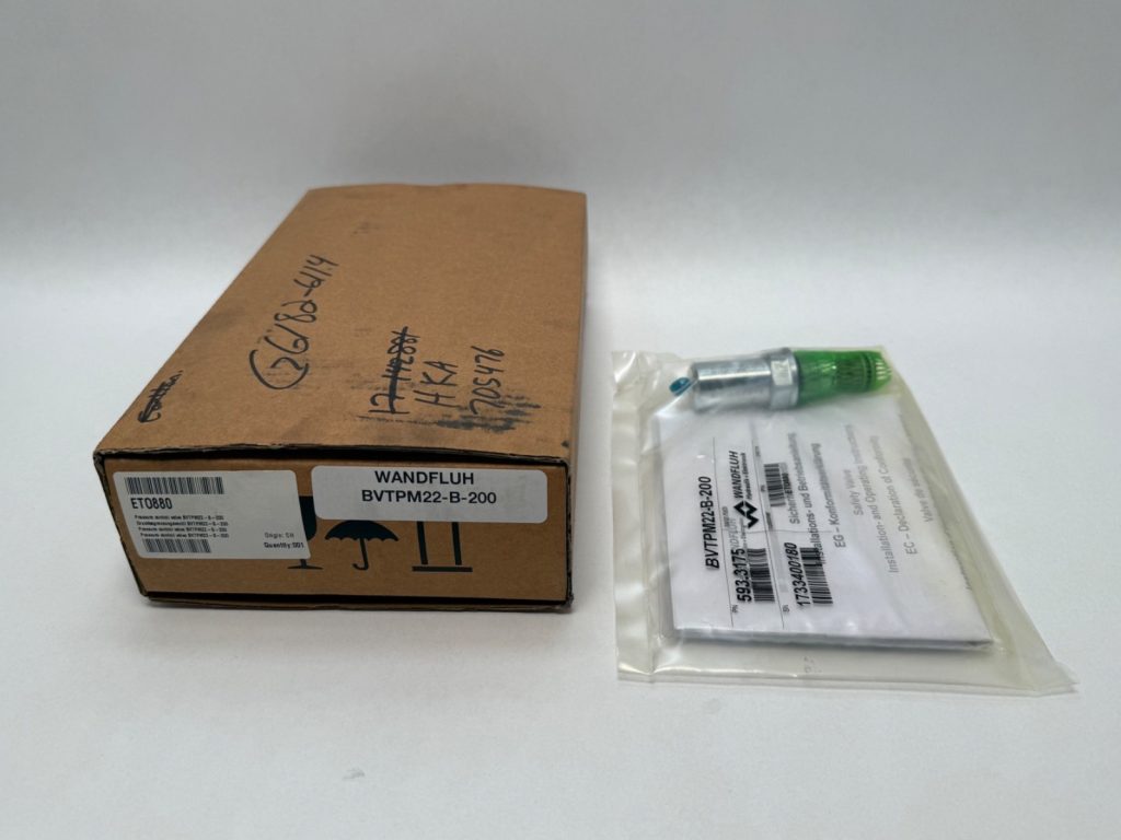 EU Type-Tested Hydraulic Safety Relief Valve — Pilot Operated Screw-In Cartridge, 200 bar Set, M22x1.5 ISO 7789, 30 l/min, Factory Sealed