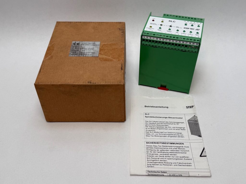 Spindle Lubrication Control Unit (SLC) for High-Speed Motor Spindles — 24 V DC, 1.5 A, Controller Only