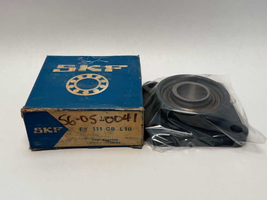 Square 4-Bolt Flange Ball Bearing Unit 1-11/16" Bore, Standard Duty, Non-Expansion, Supplied Without Collar