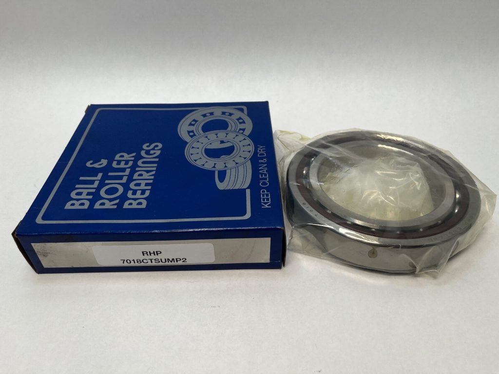 Super Precision Angular Contact Ball Bearing - Straight Bore, 90 mm ID, 140 mm OD, 24 mm Width, Open, 15 Degree Contact Angle, ABEC 9, Medium Preload, Phenolic Cage
