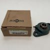Two Bolt Flange Ball Bearing Unit, 5/8" Bore, Cast Iron, Set Screw Locking, Non-Expansion — Complete Unit