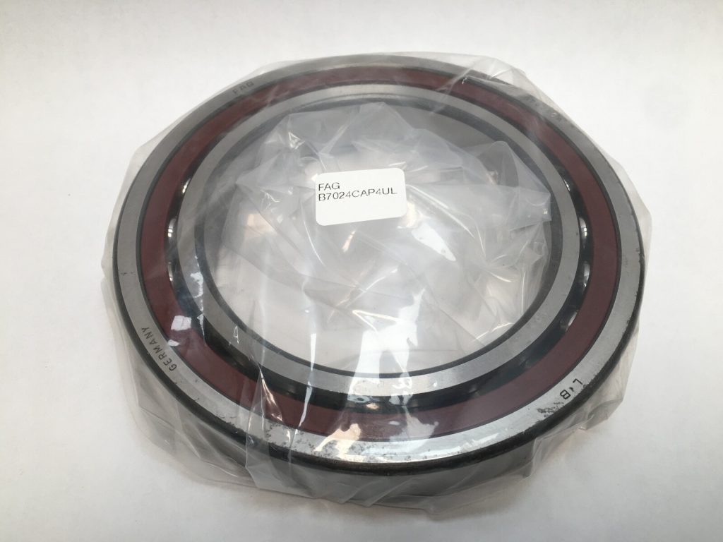 Super Precision Spindle Bearing - 120 mm ID, 180 mm OD, 28 mm Width, Open, 15° Contact Angle, Light Preload, Phenolic Cage