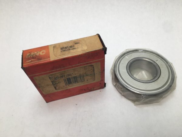 MRC 307-MFF deep groove ball bearing, shrink-wrapped, beside its original labeled box