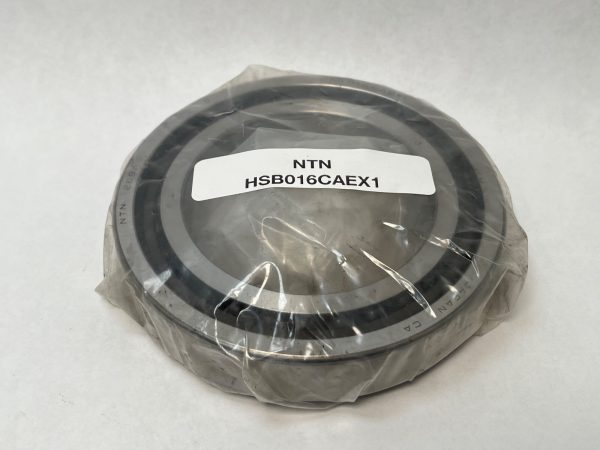 NTN HSB016CAEDBGNP4L angular contact ball bearing, shrink-wrapped with label, stacked pair shown