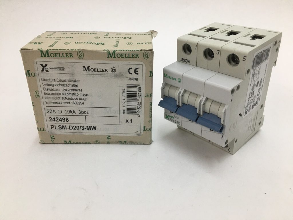 Miniature Circuit Breaker — 20 A, 3 Pole, D Curve, 10 kA, 400 V AC