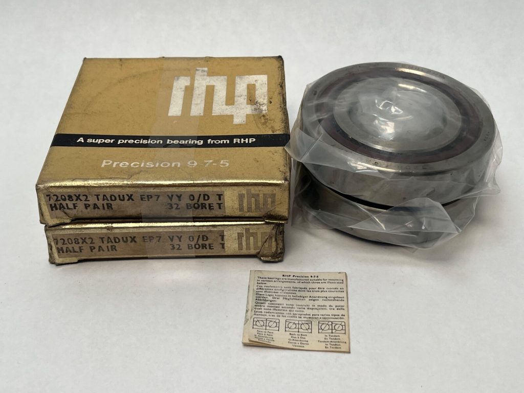 Angular Contact Ball Bearing - Straight Bore, 40 mm ID, 80 mm OD, 18 mm Width, Open, 15° Contact Angle, P4 Super-Precision, DU Matched Pair.