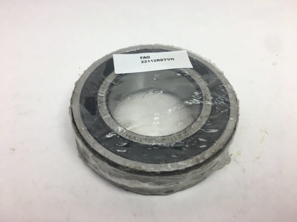 FAG 22112RSTVH self-aligning ball bearing, shrink-wrapped, with label showing part number