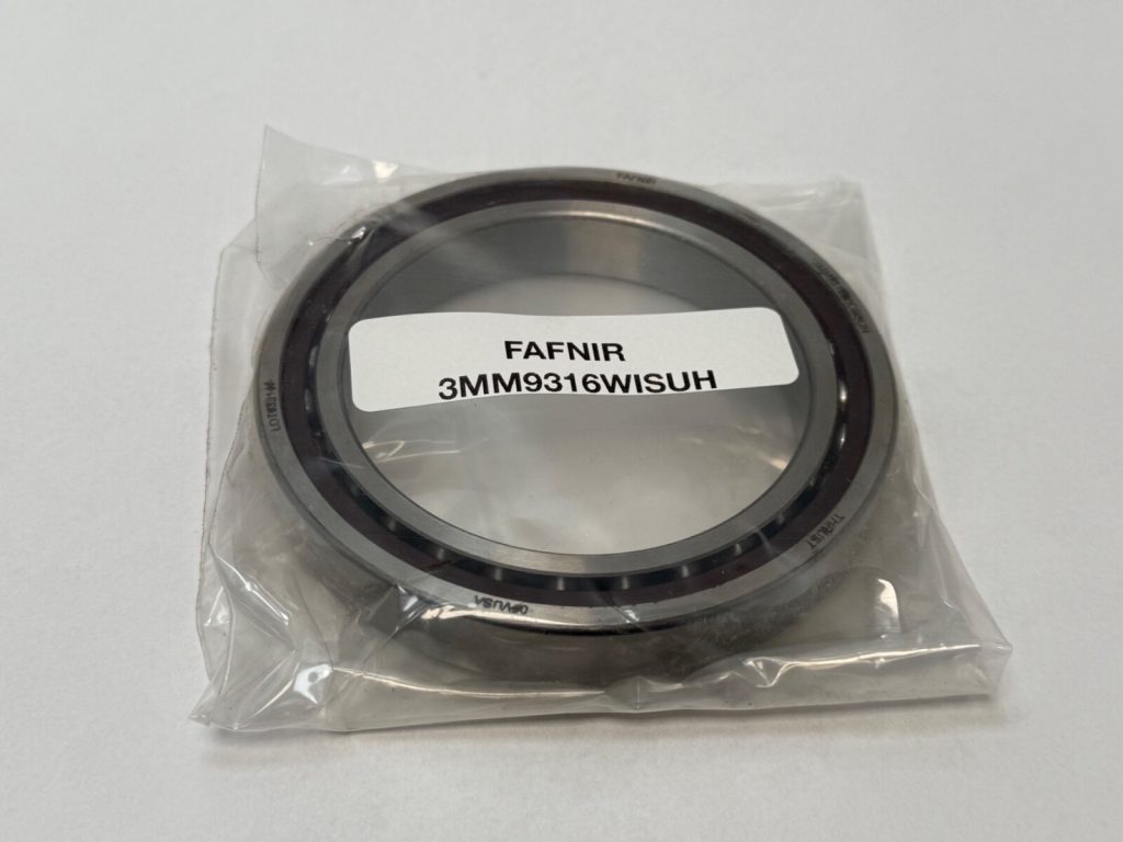 Super-Precision Angular Contact Ball Bearing - Straight Bore, 80 mm ID, 110 mm OD, 16 mm Width, Open, 25° Contact Angle, Heavy Preload, Machined Phenolic Cage.