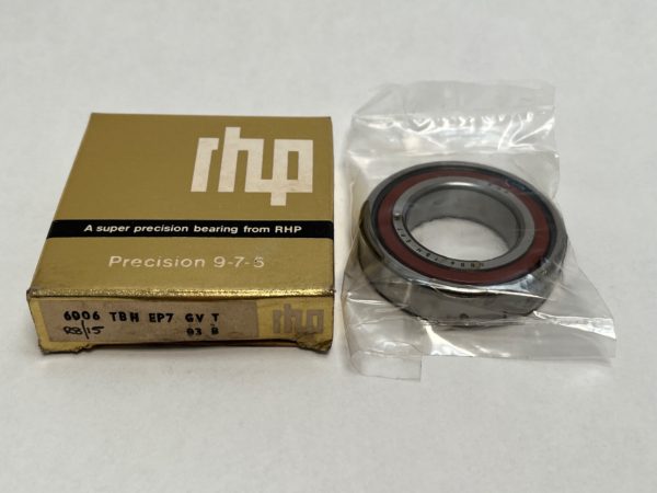 RHP 6006TBHP4 super precision deep groove ball bearing in plastic sleeve next to its original RHP box