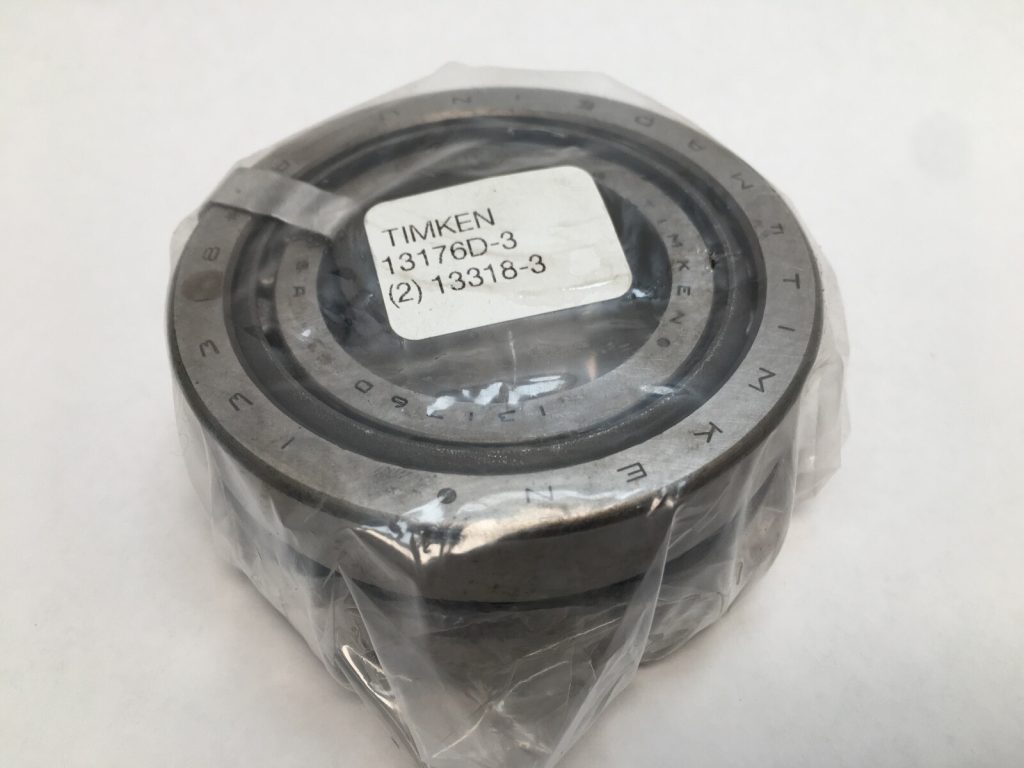 Timken 13176D-3/13318-3 tapered roller bearing double cone and cup, shrink-wrapped with label