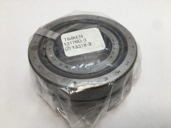 Timken 13176D-3/13318-3 tapered roller bearing double cone and cup, shrink-wrapped with label