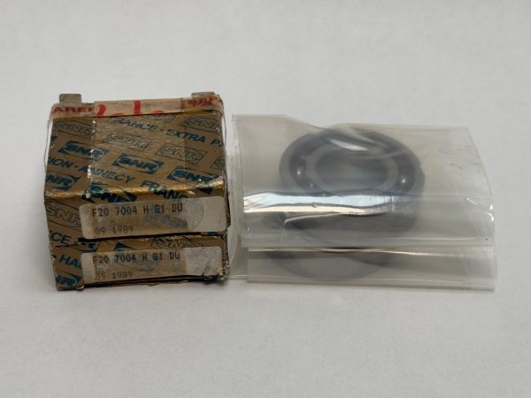 SNR 7004HG1DUJ84 angular contact ball bearings, one in original box, one sealed in plastic
